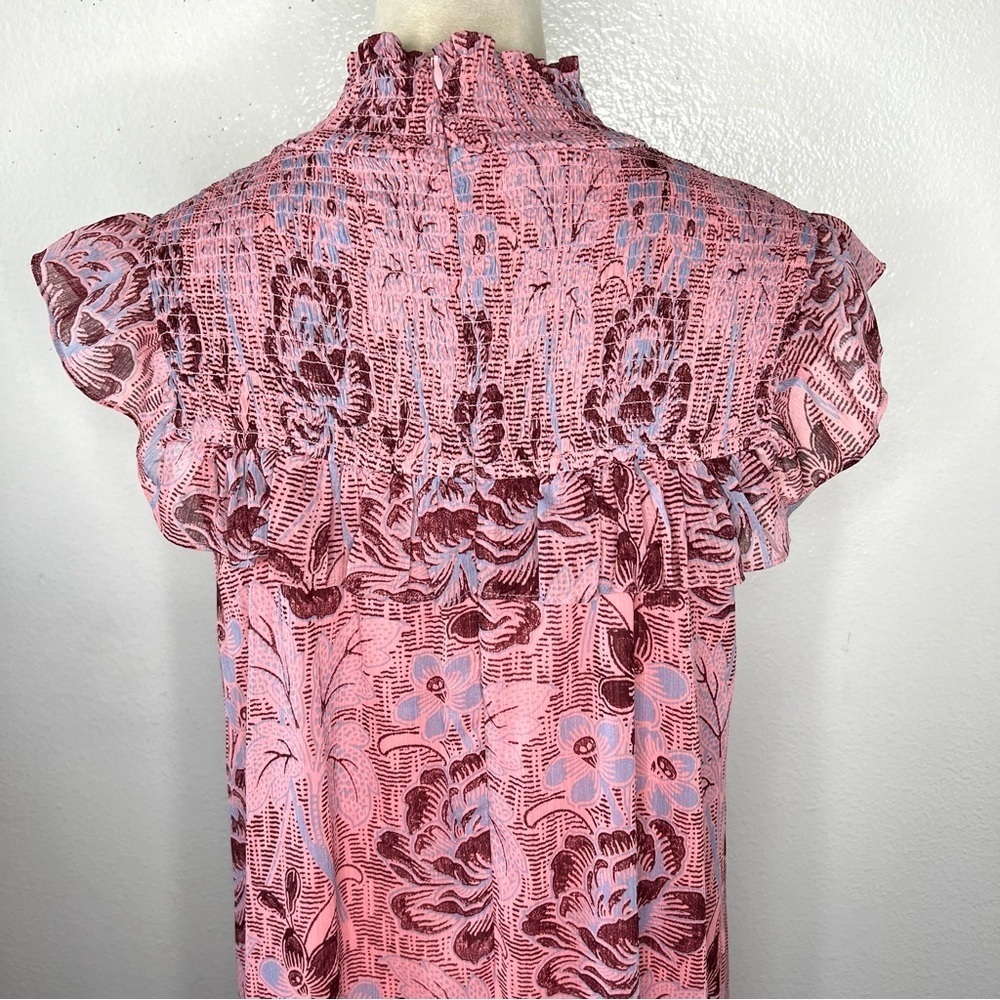 LIKELY Revolve Levine Day Dress Floral Maxi Pink Ruffle Calico Size 12 - Picture 8 of 14